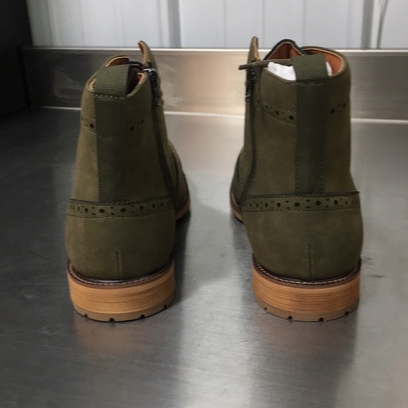 New WB Mens Madden Olive Suede Boots - Picture 4 of 4